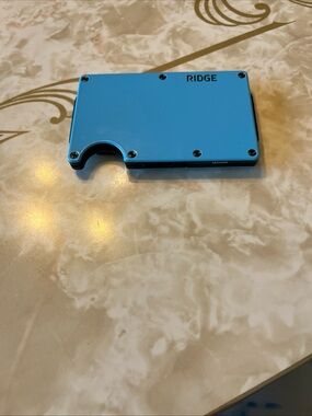 Ridge Blue Aluminum Money Clip Wallet